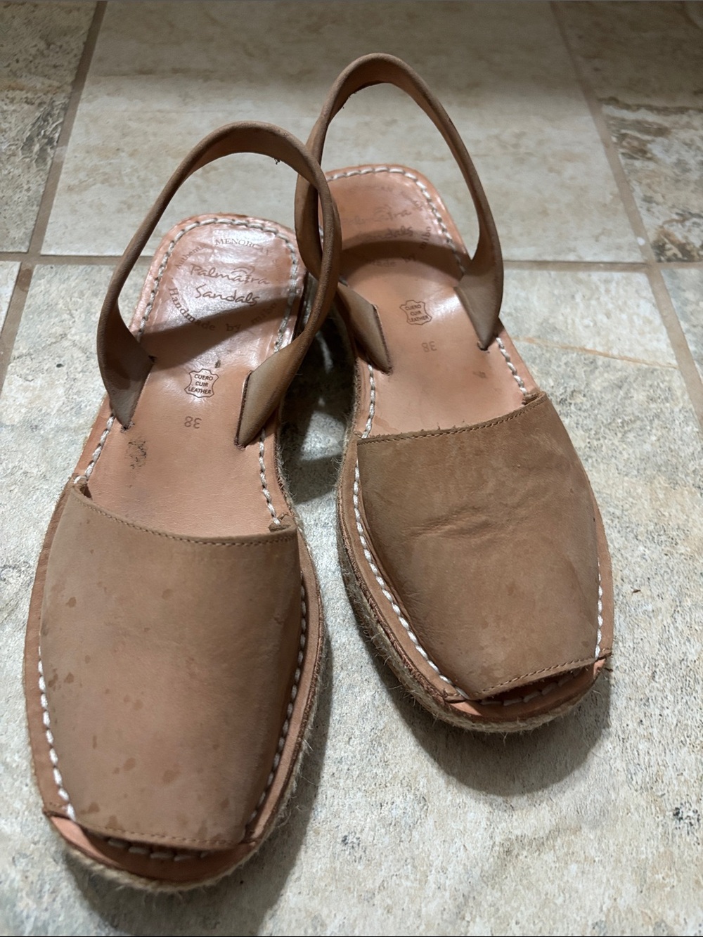 Women’s Tan Espadrille Platform Slingback Sandals